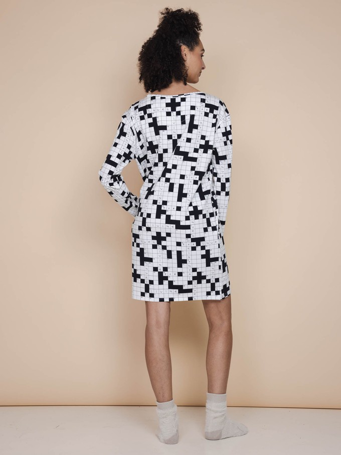 Crossword Long Sleeve Dress Dames from SNURK
