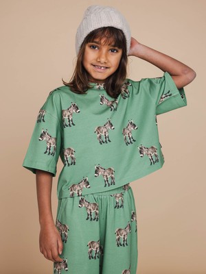 Donkeys Cropped T-shirt en Wijde broek set Kids from SNURK