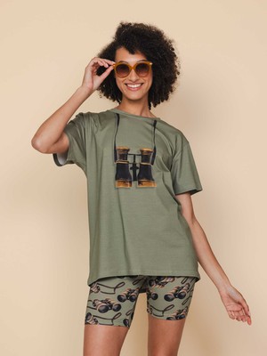 Binoculars T-shirt en Bikershorts set Dames from SNURK