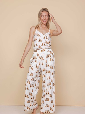 Meerkats Topje en Wijde broek set Dames from SNURK
