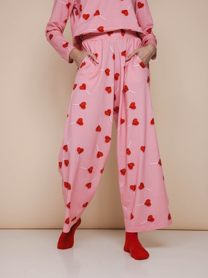 Lollipop Love Cropped T-Shirt en Wijde broek set Dames from SNURK