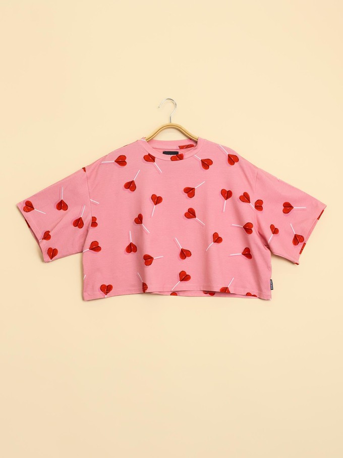 Lollipop Love Cropped T-shirt Dames from SNURK