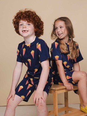 Fries Navy T-shirt Kids from SNURK