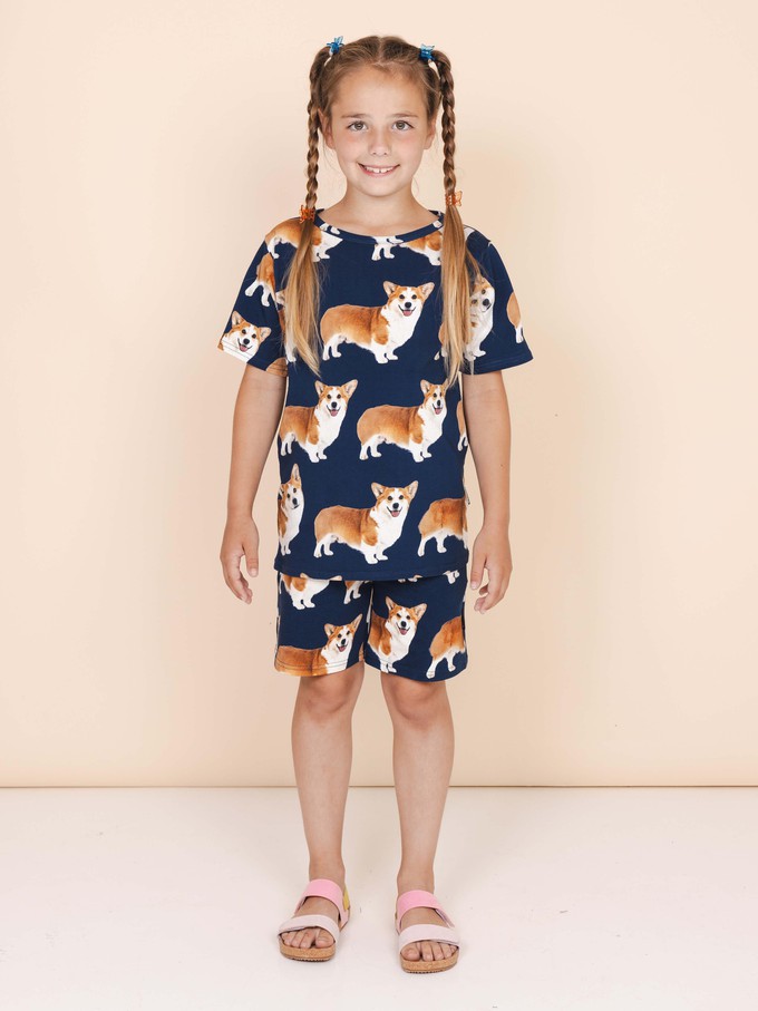 Corgi Navy Shorts Kids from SNURK