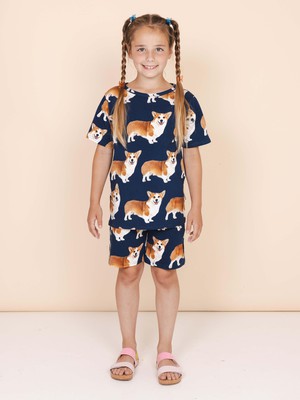 Corgi Navy Shorts Kids from SNURK