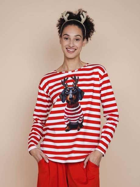Pierre Xmas Long Sleeve T-shirt Dames from SNURK