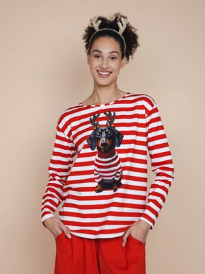Pierre Xmas Long Sleeve T-shirt Dames from SNURK