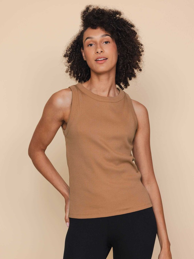 Caramel Brown Tanktop Dames from SNURK