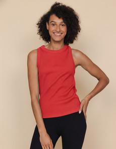 Coral Red Tanktop Dames via SNURK