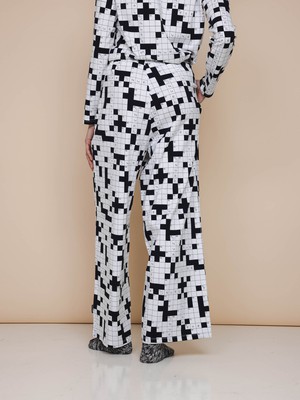 Crossword Long Sleeve T-shirt en Wijde broek set Dames from SNURK
