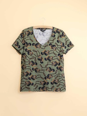 Binoculars V-neck T-shirt Dames from SNURK