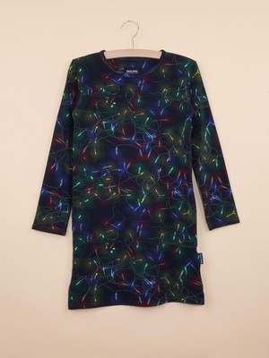 Xmas Lights Long Sleeve Dress Kids from SNURK