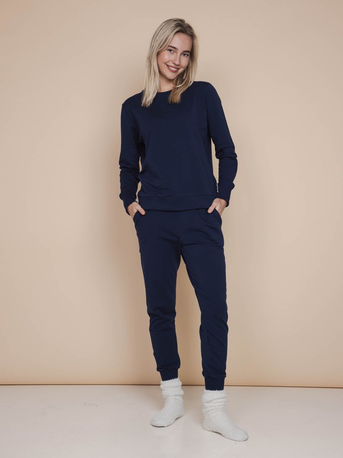 Slow Navy Sweater en Broek set Dames from SNURK