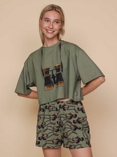 Binoculars Cropped T-shirt en Shorts set Dames via SNURK