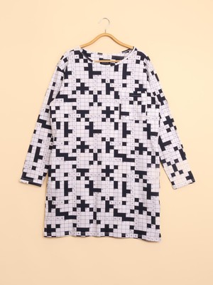 Crossword Long Sleeve Dress Dames from SNURK