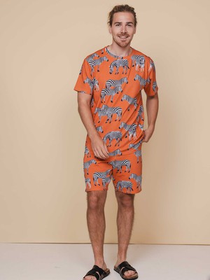 Zebras T-shirt en Shorts set Heren from SNURK