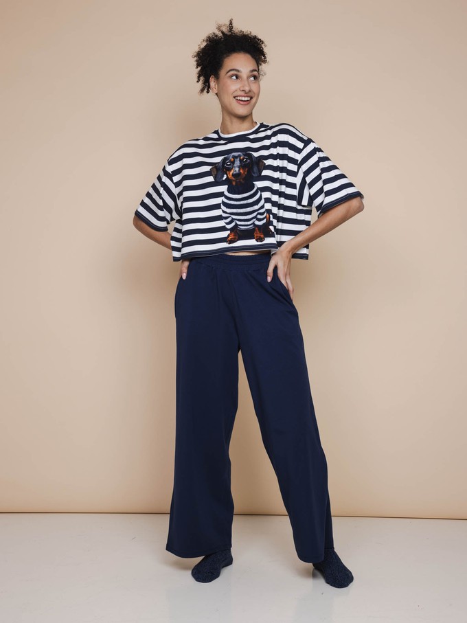 Pierre Cropped T-Shirt en Wijde broek set Dames from SNURK