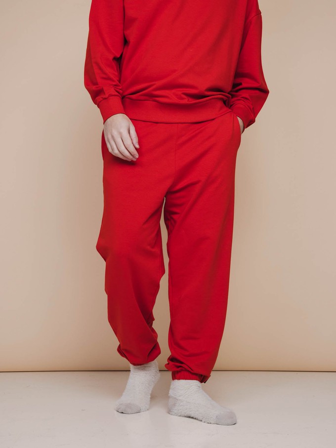 Slow Red Sweater en Broek set Unisex from SNURK