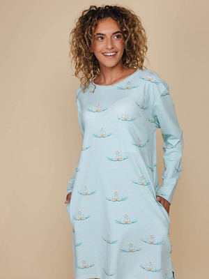 Indische Waterlelies Long Sleeve Dress Dames from SNURK