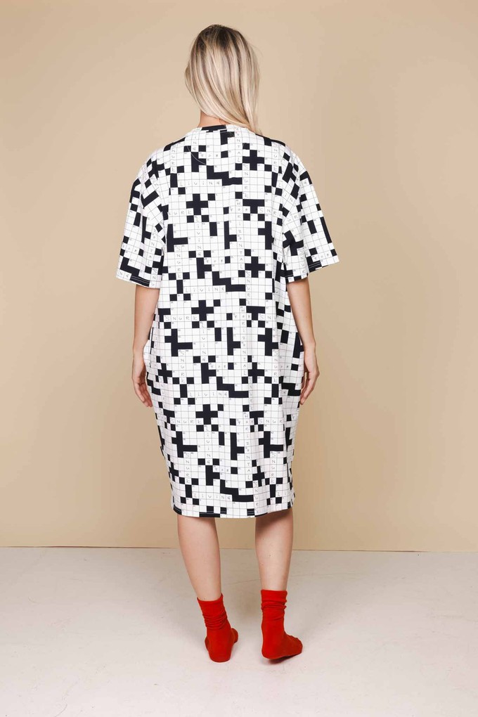 Crossword Relaxed Tee Dress Dames from SNURK
