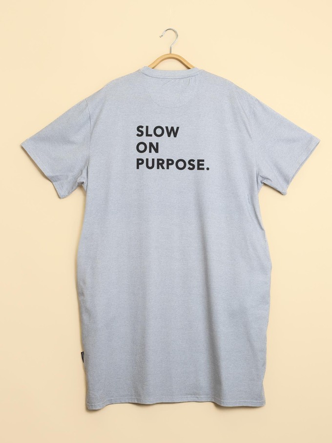 Slow Grey Relaxed Tee Dress Dames from SNURK