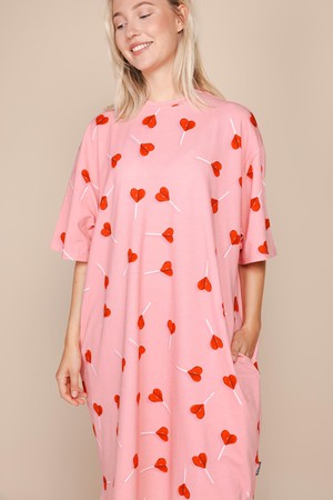 Lollipop Love Relaxed Tee Dress Dames from SNURK