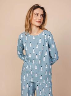 Mr Snowman Long Sleeve T-shirt Dames via SNURK