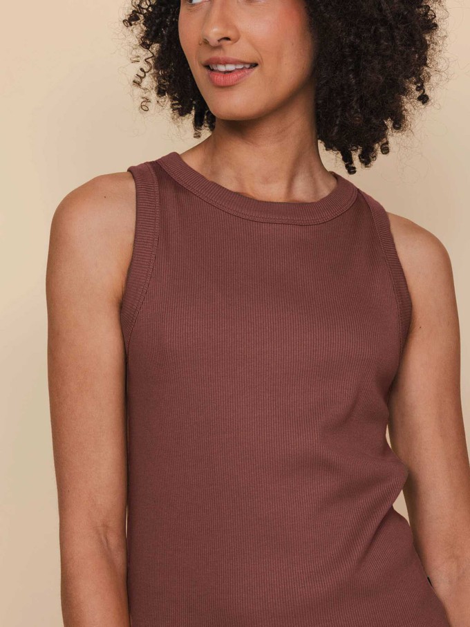 Dark Dusty Rose Tanktop Dames from SNURK