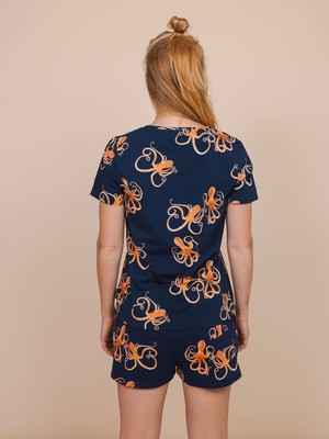 Octopus V-neck T-shirt en Korte Broek set Dames from SNURK