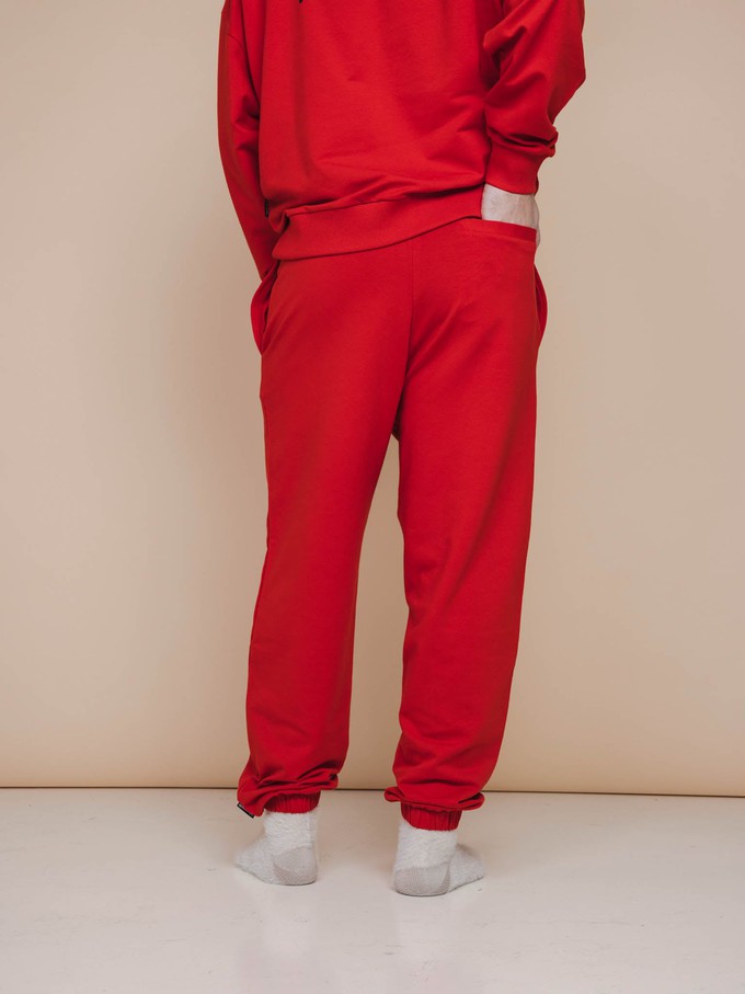 Slow Red Sweater en Broek set Unisex from SNURK