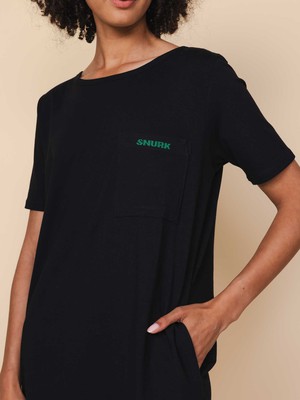 Black T-shirt Dress Dames from SNURK