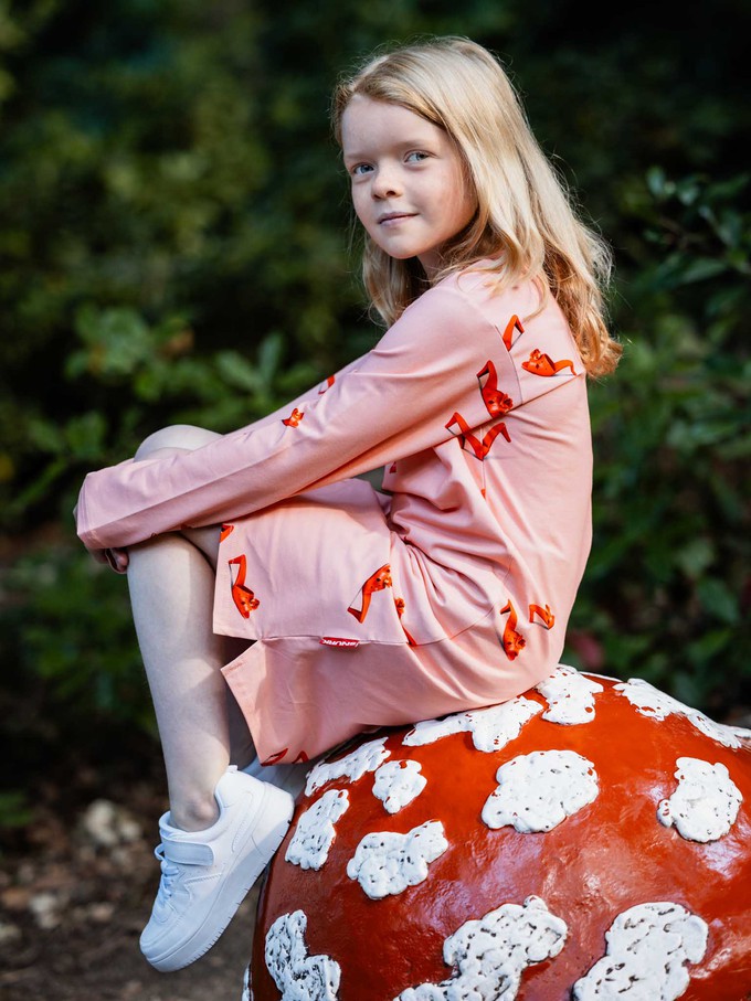 Rode Schoentjes Long Sleeve Dress Kids from SNURK