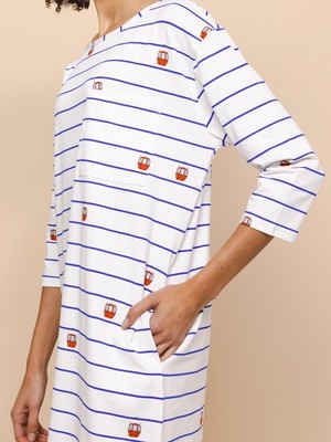 Ski Lift Long Sleeve Dress Dames from SNURK