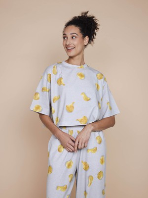 Chips Cropped T-shirt Dames from SNURK