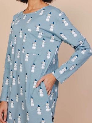 Mr Snowman Long Sleeve Dress Dames from SNURK