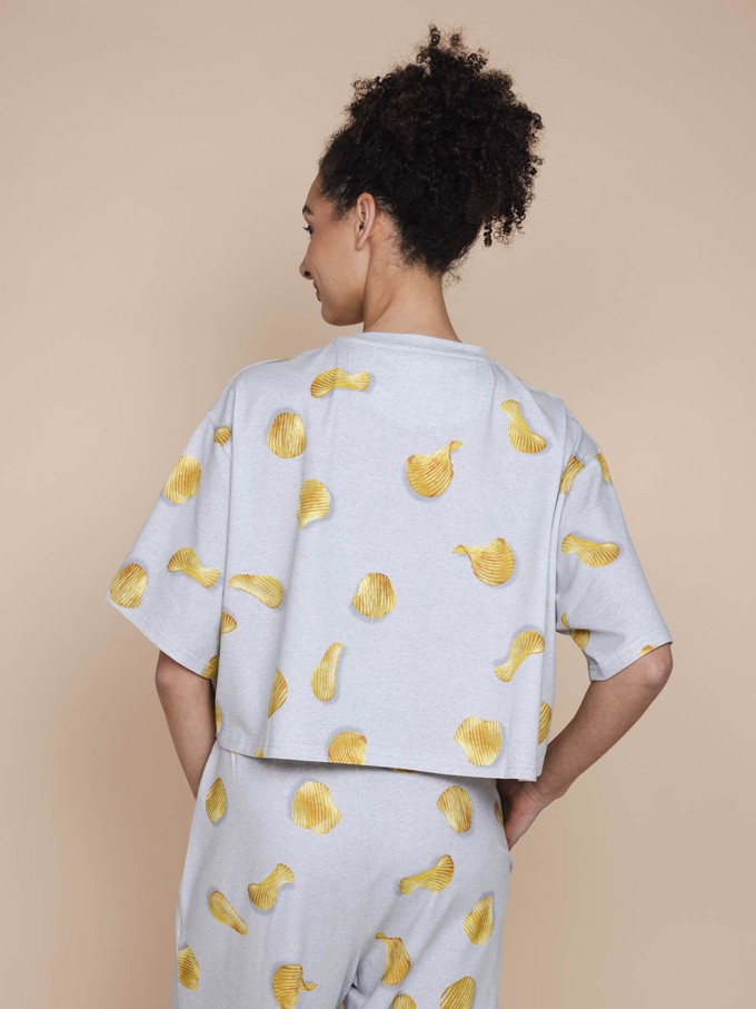 Chips Cropped T-Shirt en Wijde broek set Dames from SNURK