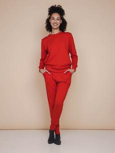 Slow Red Sweater en Broek set Dames via SNURK