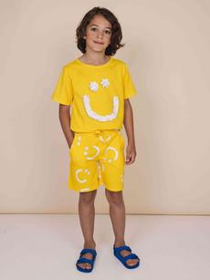 Smiles Yellow T-shirt en Korte broek set Kinderen via SNURK