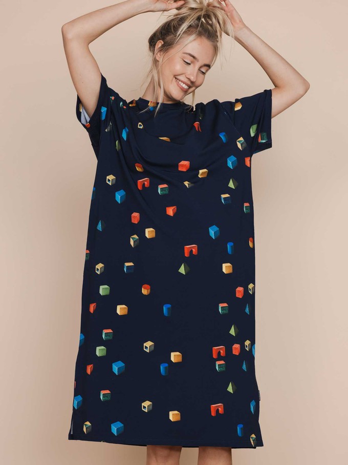 Building Blocks Relaxed Tee Dress Dames from SNURK
