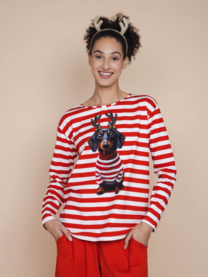 Pierre Xmas Long Sleeve T-shirt en Wijde broek set Dames from SNURK