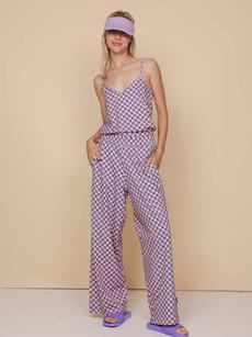 Check Topje en Wijde broek set Dames via SNURK
