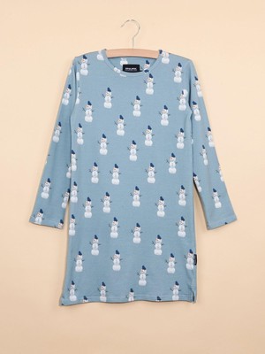 Mr Snowman Long Sleeve Dress Kids from SNURK