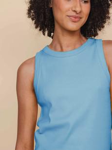 Blue Tanktop Dames via SNURK