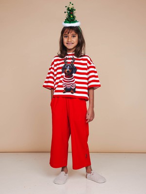 Pierre Xmas Cropped T-shirt en Wijde broek set Kids from SNURK
