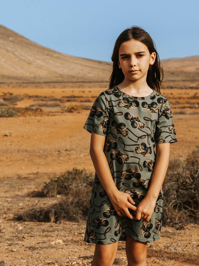 Binoculars T-shirt Dress Kids from SNURK