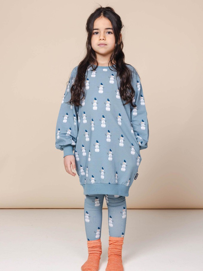 Mr Snowman Sweater Dress Kids from SNURK