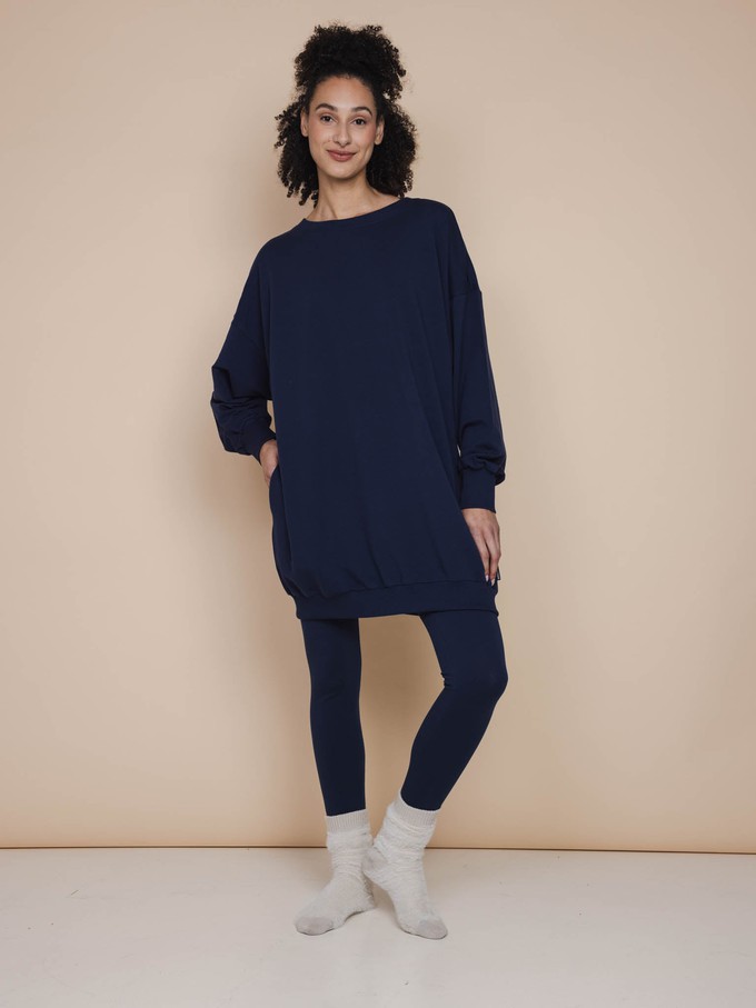 Slow Navy Sweater Dress en Legging set Dames from SNURK