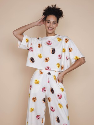 Donuts Cropped T-shirt Dames from SNURK