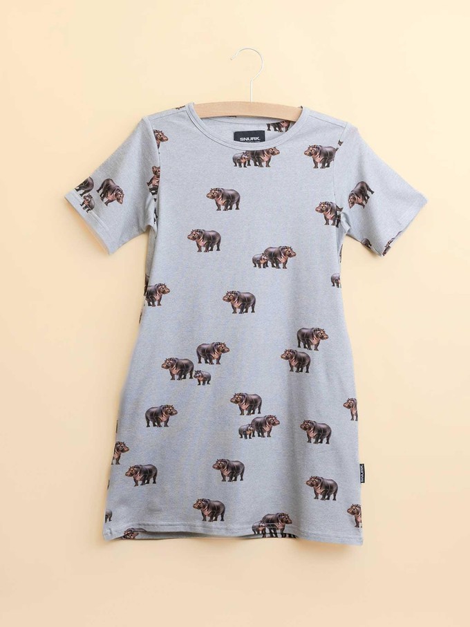Hippos T-shirt Dress Kids from SNURK