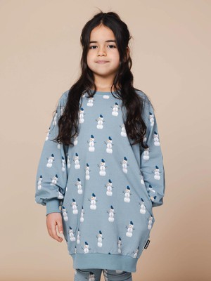 Mr Snowman Sweater Dress Kids from SNURK